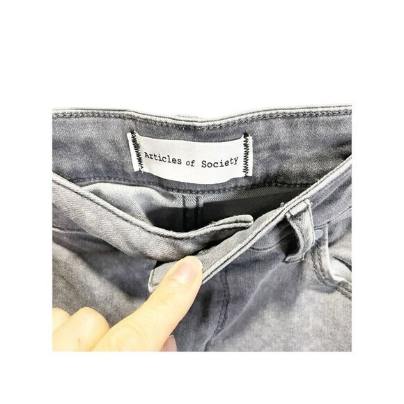 Articles of Society Women’s Gray Jeans Size 26  Bridgeport Ankle Skinny - Picture 6 of 9